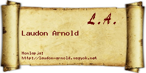 Laudon Arnold névjegykártya
